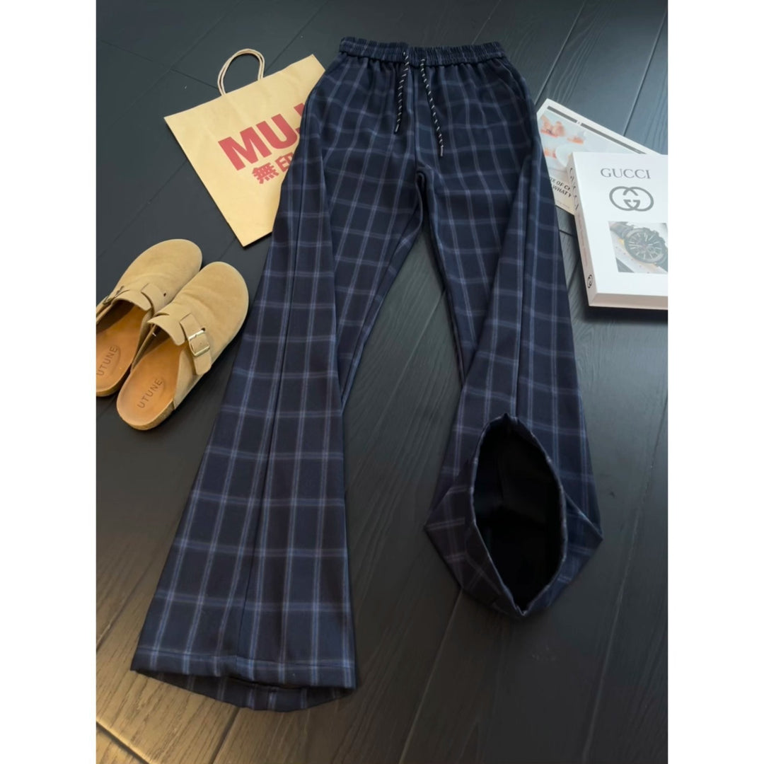 Ladies Fashion Checkered Pants Mune Fashion