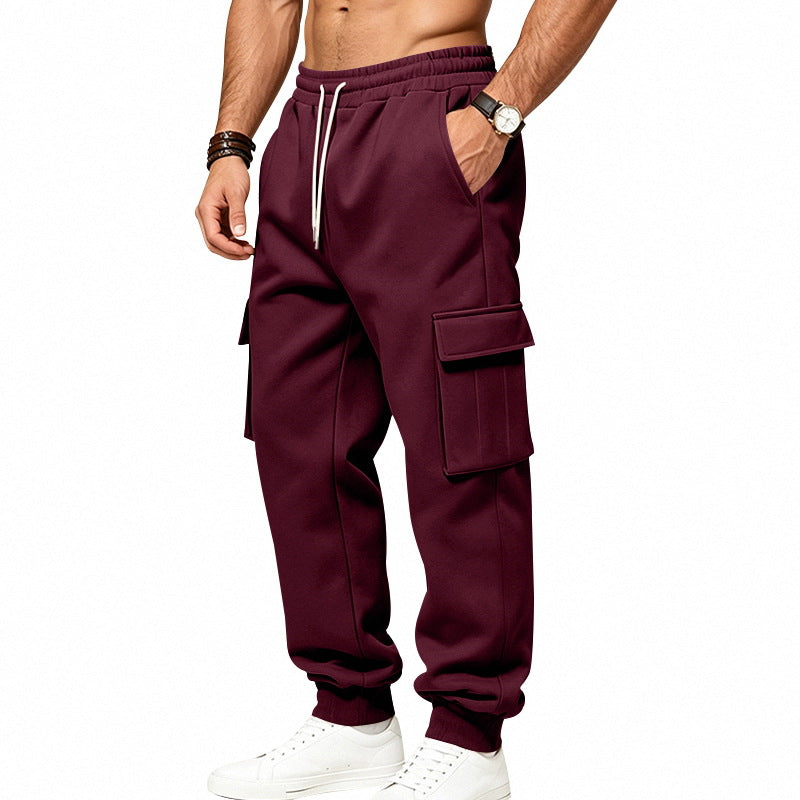 Men's loose-fitting cargo joggers with elastic waistband and large flap pockets Mune Fashion