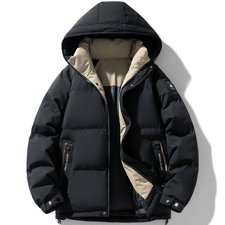 Men's Padded Urban Thermal Jacket with Quilted Look, High Stand Collar and Utility Pockets Mune Fashion