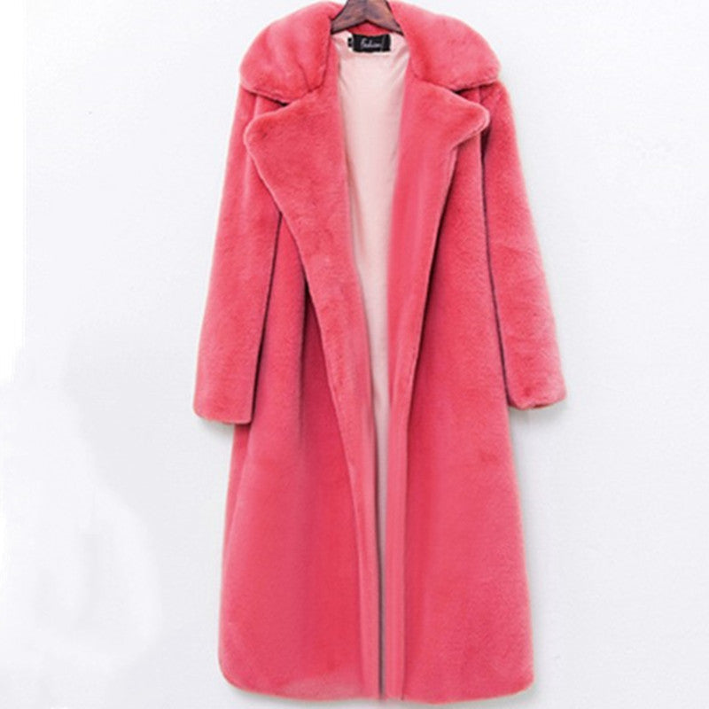 Women's Long-Haired Coat In Luxurious Teddy Style Mune