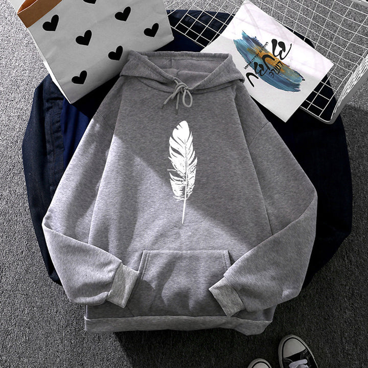 Women’s hoodie with finger heart print, oversized cut and kangaroo pocket Mune Fashion