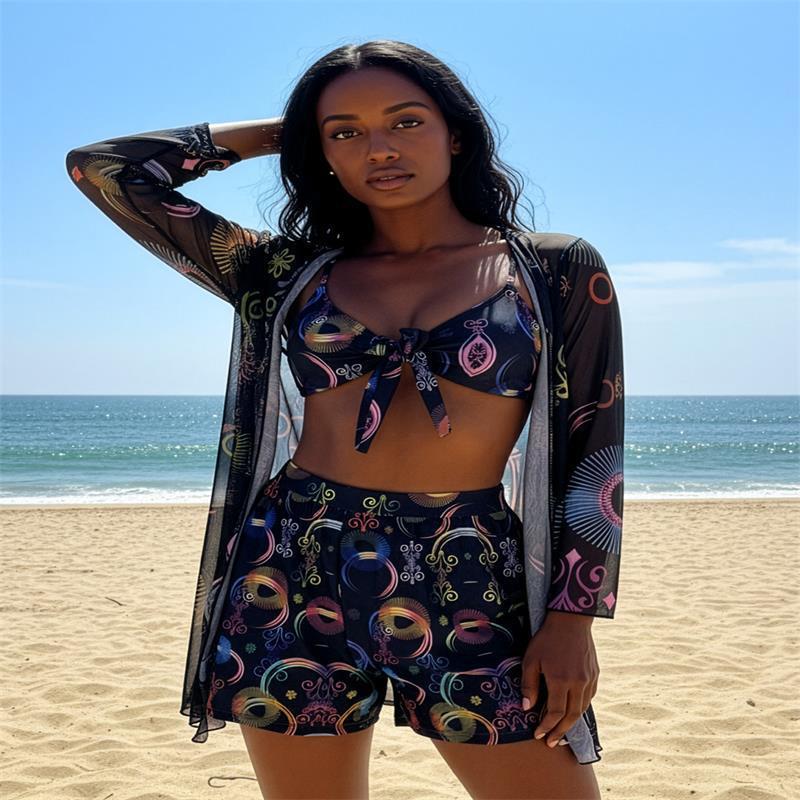 Women's Bikini Set with Fashionable Kimono Mune Fashion
