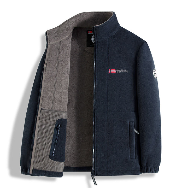 Men's fleece jacket with high collar Mune Fashion