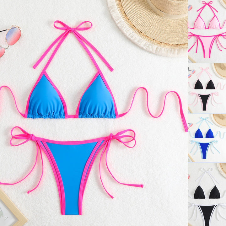 Women Triangle Bikini with Adjustable Straps Mune Fashion