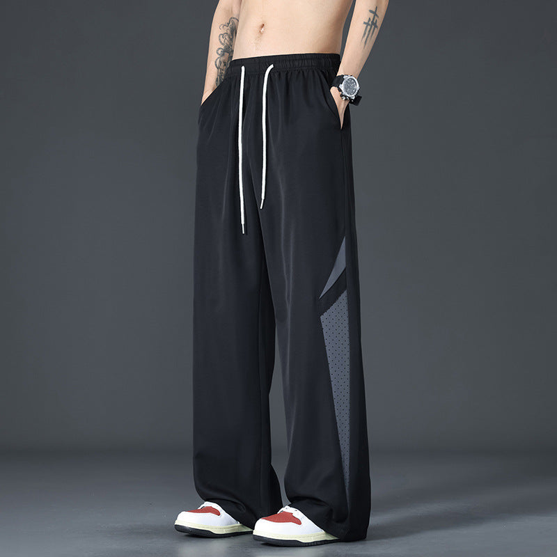 Men's Casual Sports Pants with Breathable Inserts