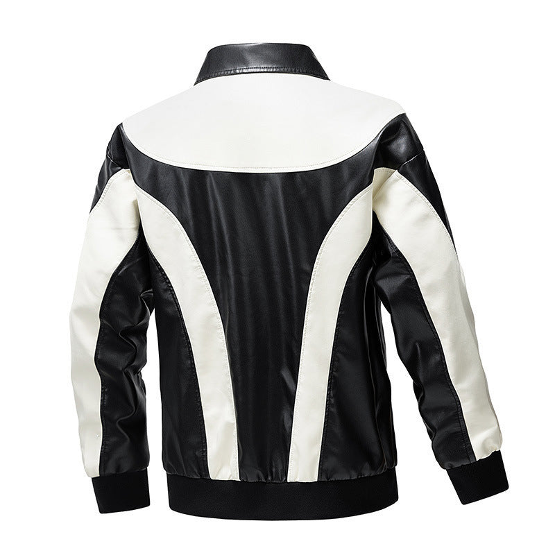 Men's Fashionable Retro Leather Jacket Mune Fashion