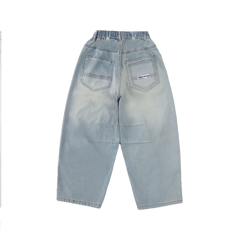 Women Loose Fit Jeans with Elastic Waistband Mune Fashion