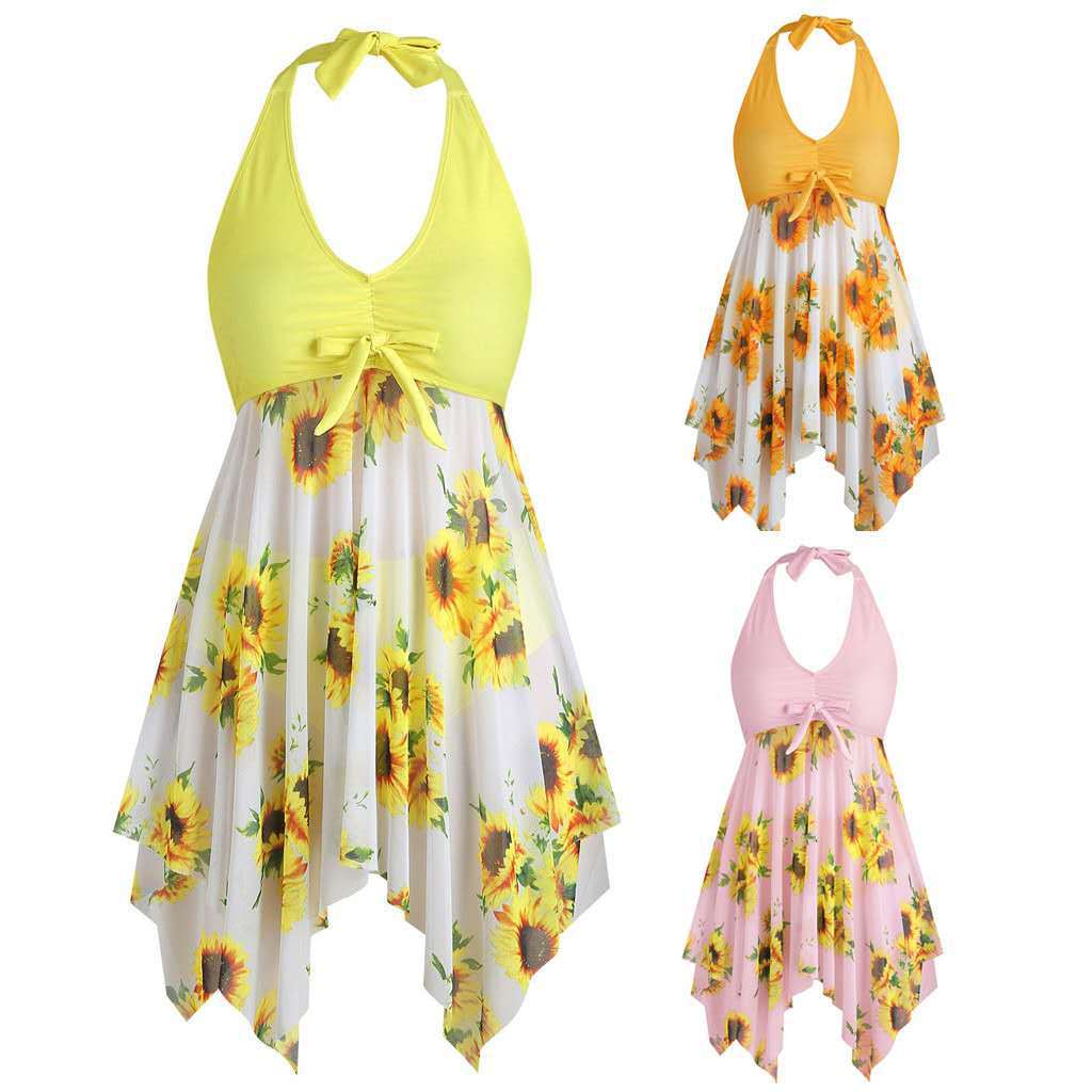 Women’s beach dress with playful flower design Mune Fashion