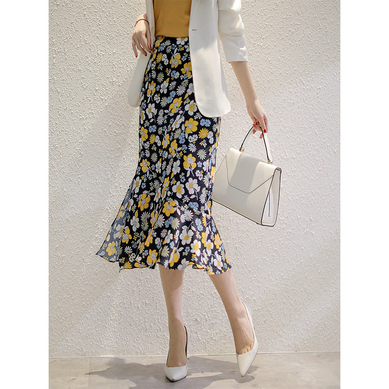 Women's Floral, Swinging Midi Skirt Mune Fashion