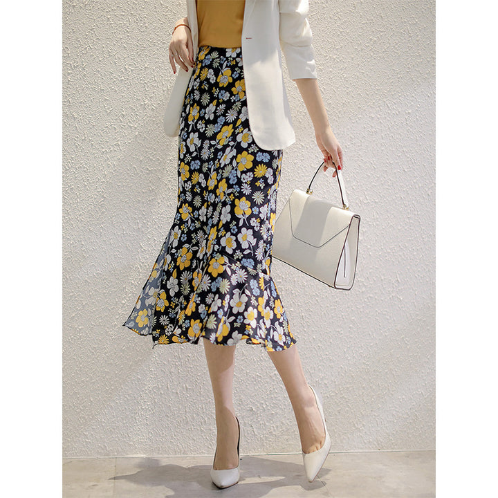 Women's Floral, Swinging Midi Skirt Mune Fashion