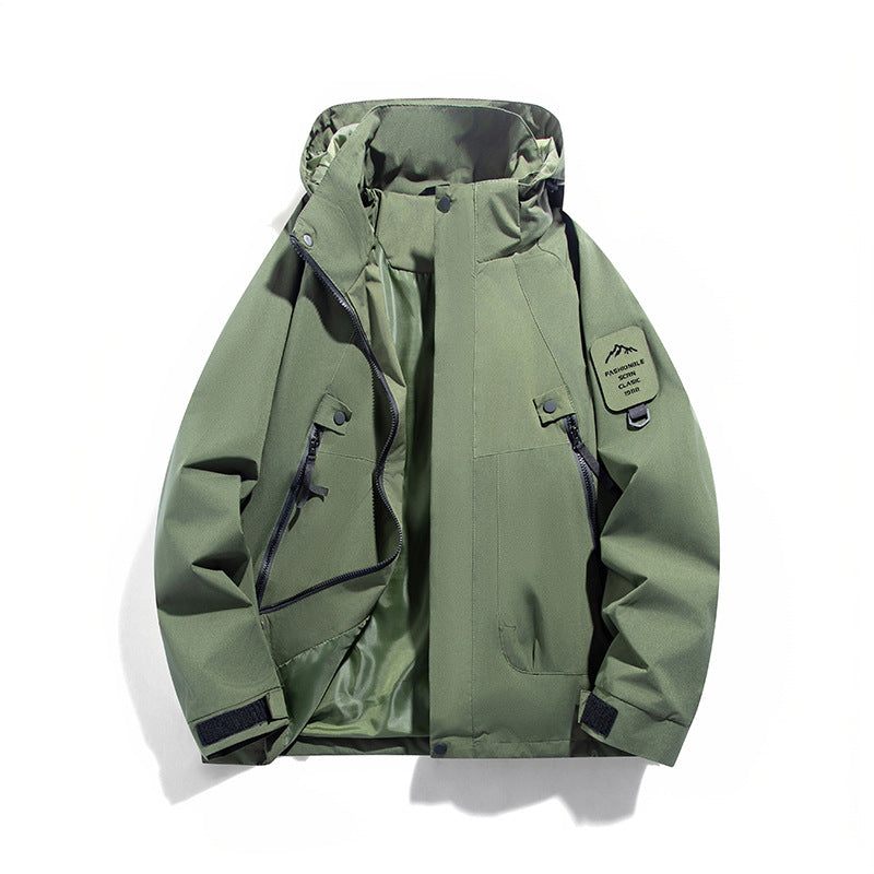 Men's wind and waterproof functional parka with zippered pockets and adjustable hood Mune Fashion
