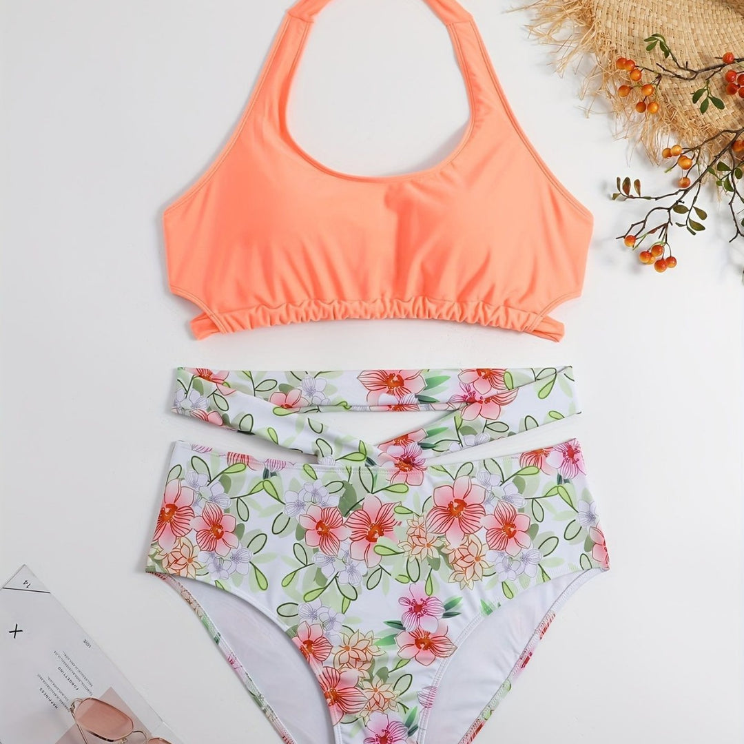 Women’s sporty elegant bikini set with floral design Mune Fashion