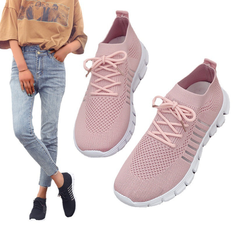 Women's knitted performance sneaker with sock-like shaft and flexible profile sole Mune Fashion