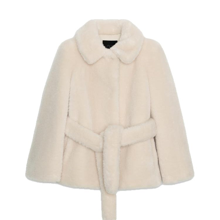 Women Plush Fur Coat Mune
