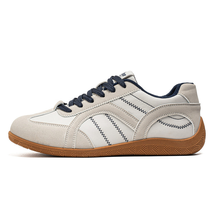 Men's retro-inspired low-top casual sneakers with suede look, padded ankle collar, and grippy rubber sole Mune Fashion