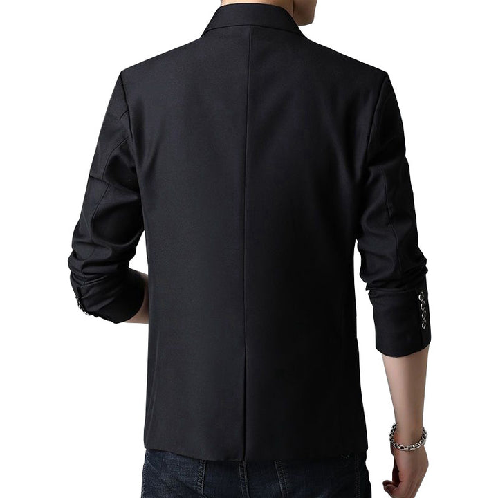 Men's Slim Business Blazer with Minimalist Design and Stretch Comfort Mune Fashion