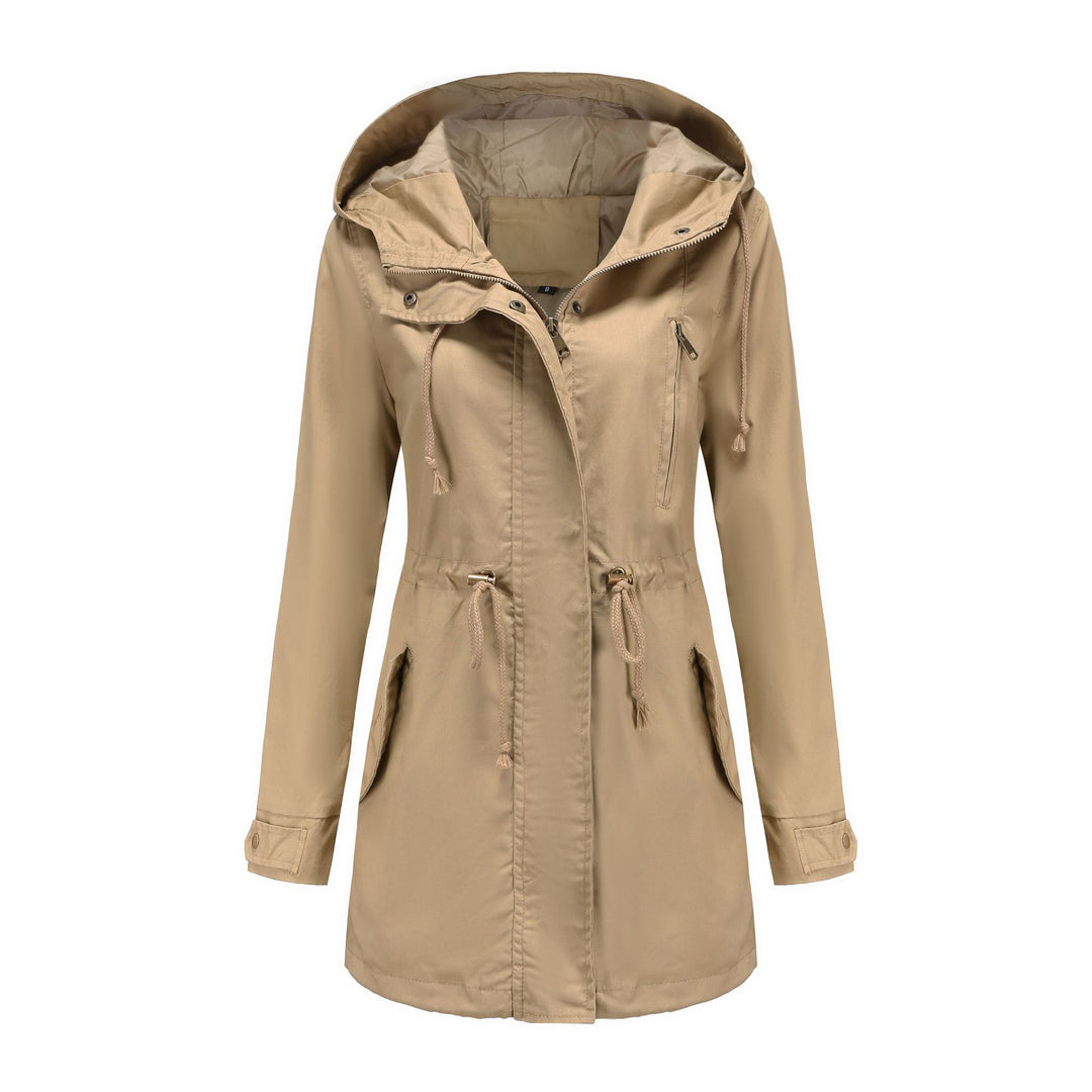 Women's lightweight parka with hood, drawstring and concealed zip Mune Fashion