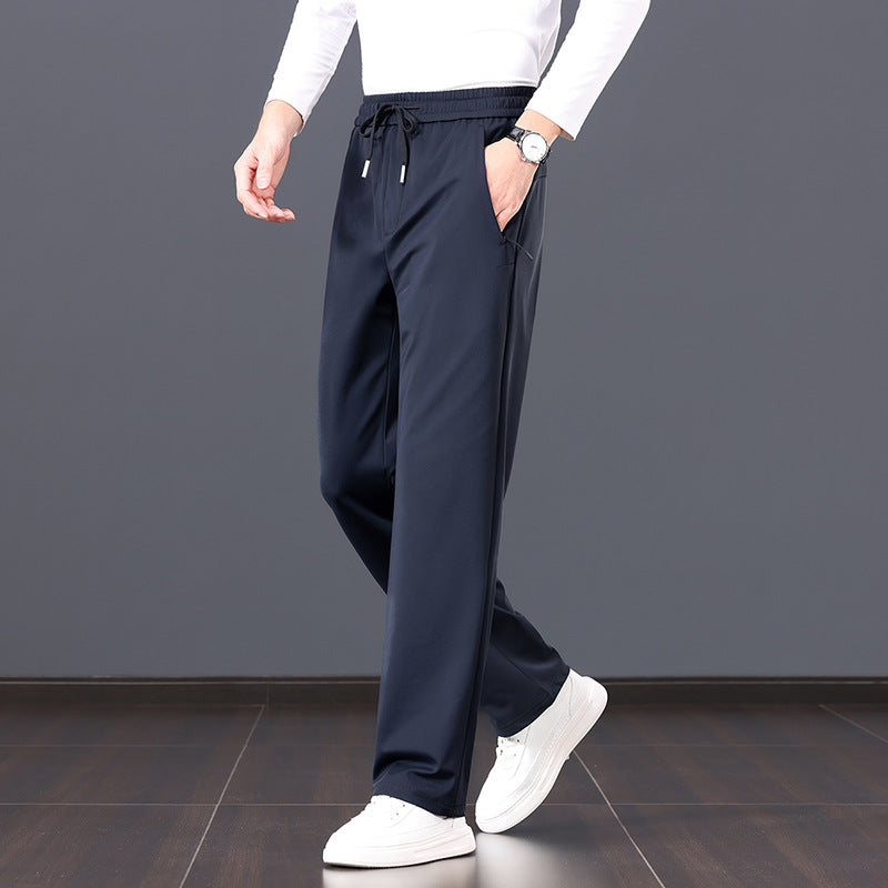 Men's joggers with elastic comfort waistband, zippered pockets, and straight cut Mune Fashion