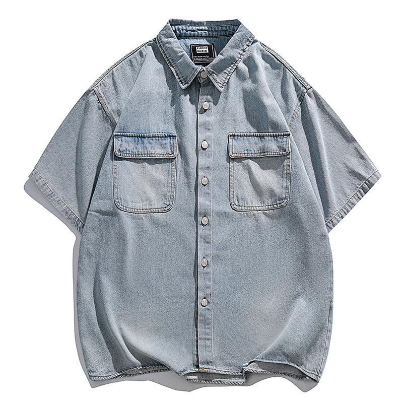 Men's Oversized Vintage Denim Shirt Mune Fashion