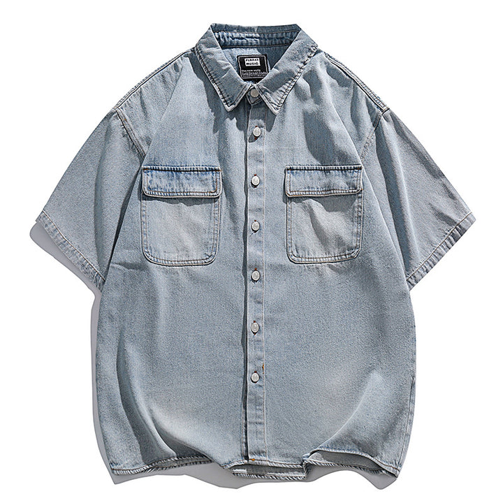 Men's Oversized Vintage Denim Shirt Mune Fashion