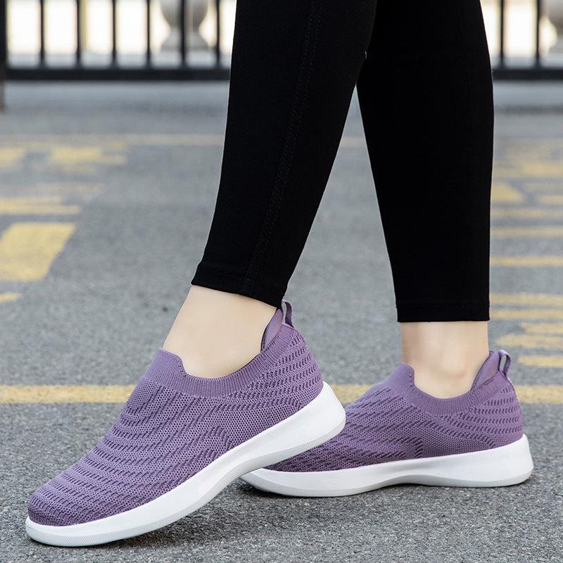 Women's fine-knit ballerina sneakers with elastic entry, padded comfort insole, and flexible lightweight sole Mune Fashion