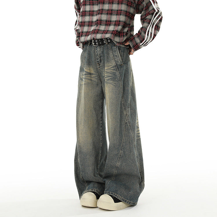 Women Wide-Cut Jeans Mune Fashion