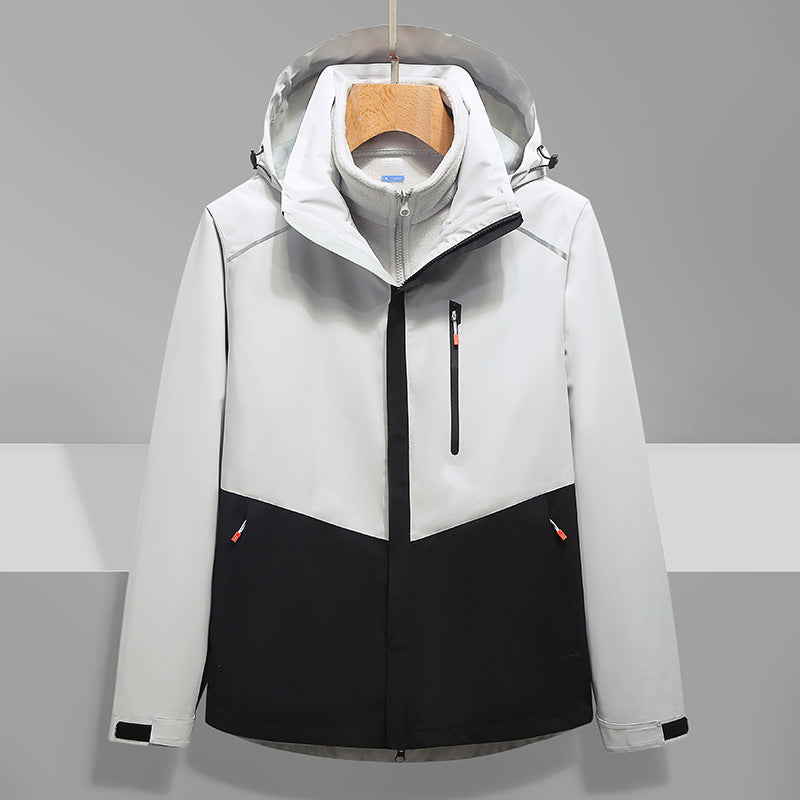 Men's Softshell Outdoor Jacket with Hood, windproof and waterproof Mune Fashion