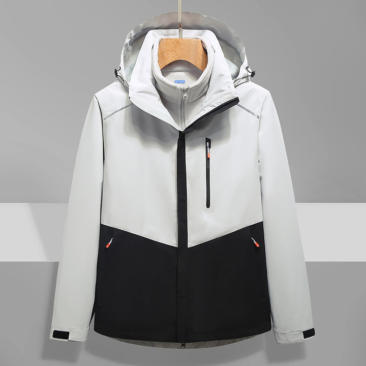 Men's Softshell Outdoor Jacket with Hood, windproof and waterproof Mune Fashion