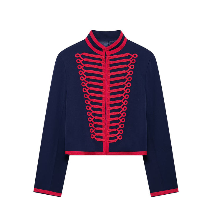 Women's short jacket in hussar style with decorative cord embellishment Mune Fashion