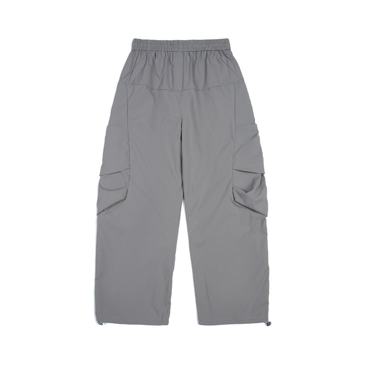 Men's Functional Cargo Pants in Tech Nylon with Elastic Waistband and Drawstring Mune Fashion