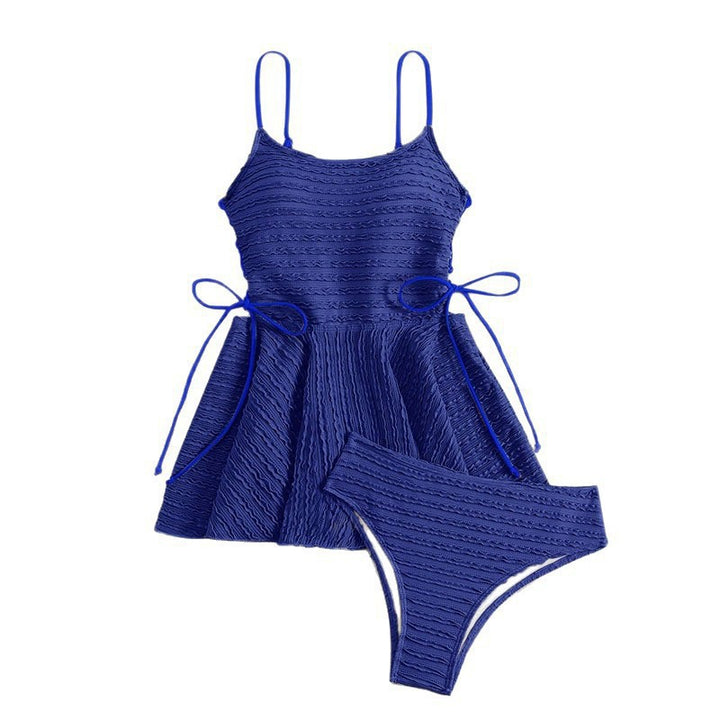 Ladies Tankini Set with Ruffle Cut and Adjustable Straps Mune Fashion