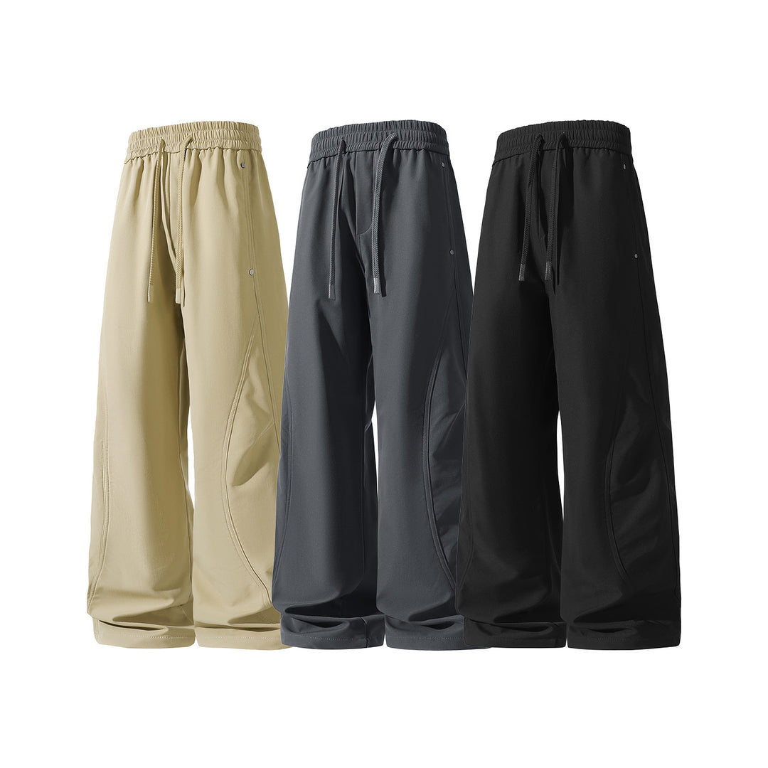 Damen Weite Cropped-Utility-Jogginghose mit Tunnelzugbund und geschwungenen Cargotaschen Mune Fashion