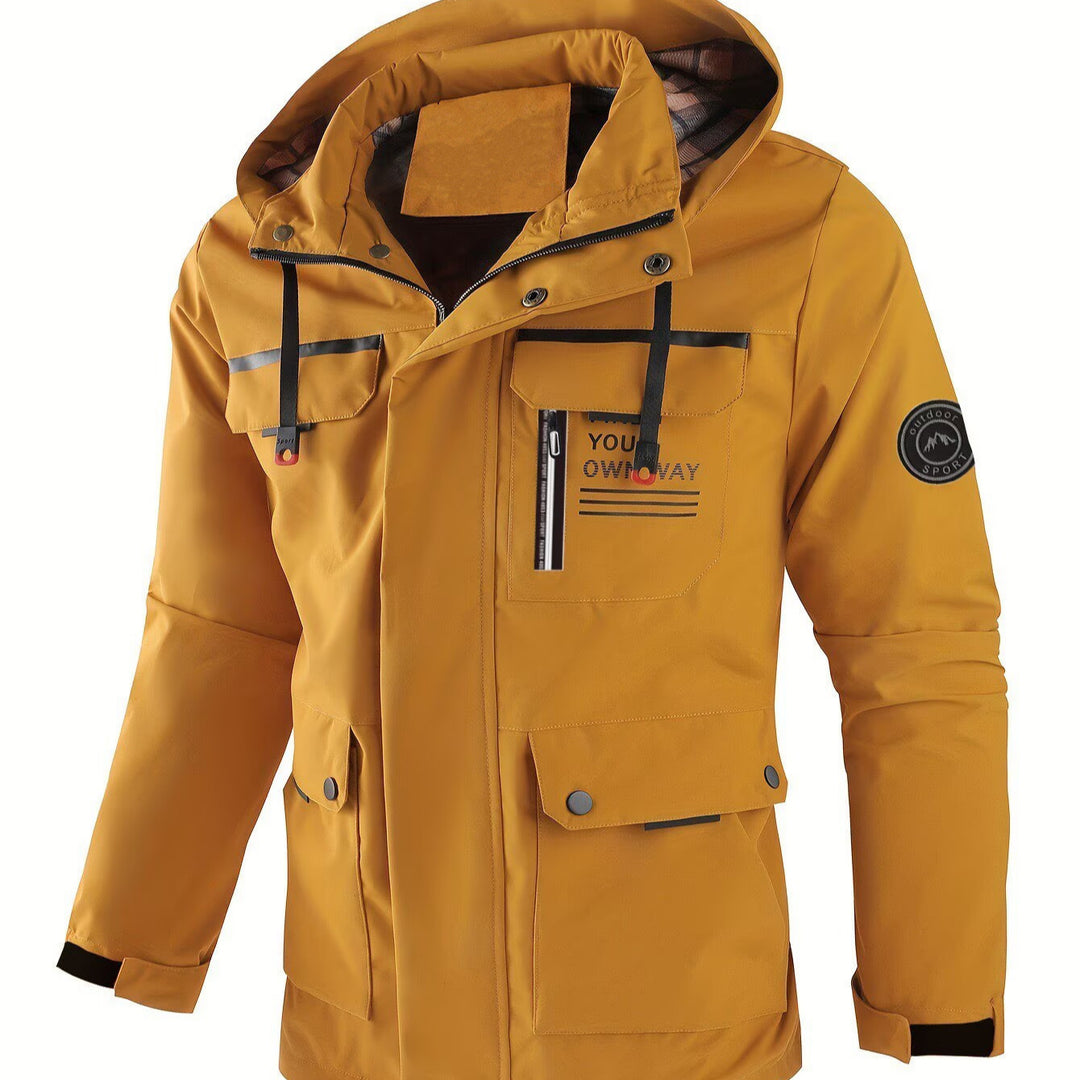 Men's water-repellent utility parka with hood, multiple pockets, and wind protection Mune Fashion