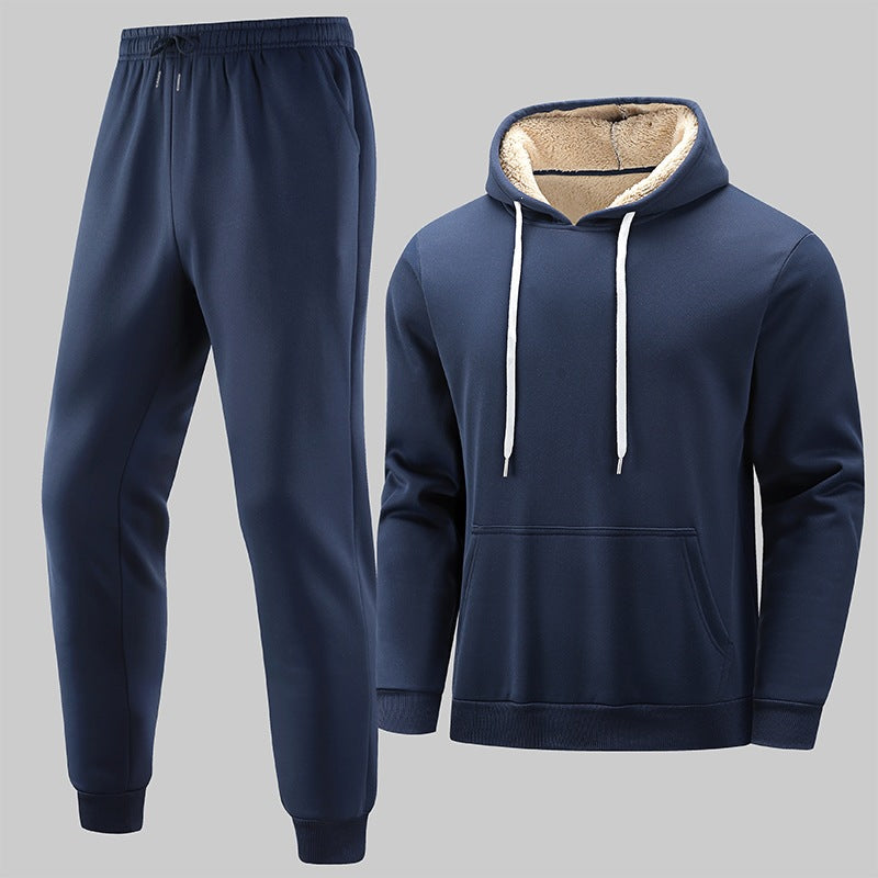 Men's Insulated Leisure Set with Teddy Lined Hoodie & Thermal Jogging Pants Mune Fashion