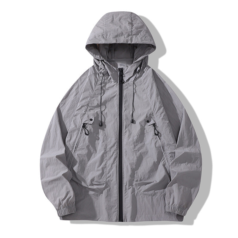 Unisex Lightweight Rain Jacket with Adjustable Hood Mune Fashion