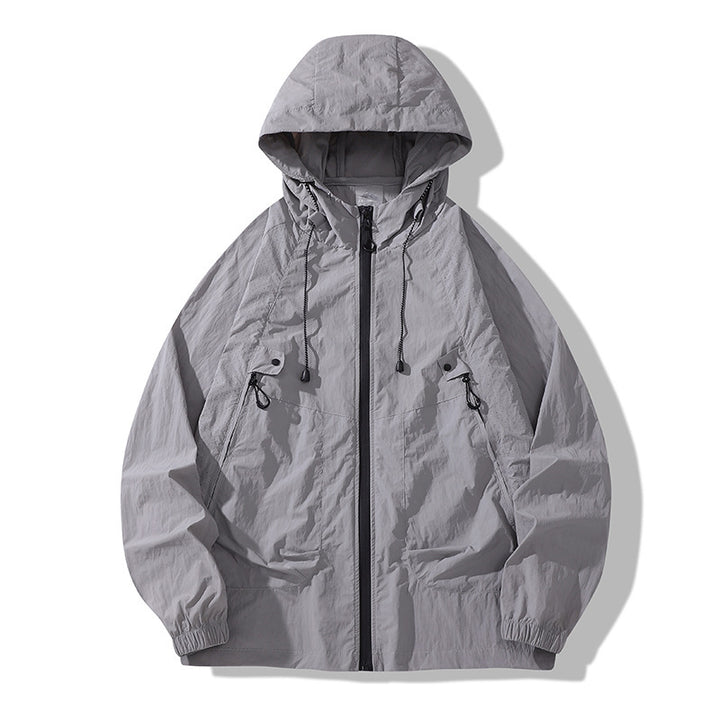 Unisex Lightweight Rain Jacket with Adjustable Hood Mune Fashion