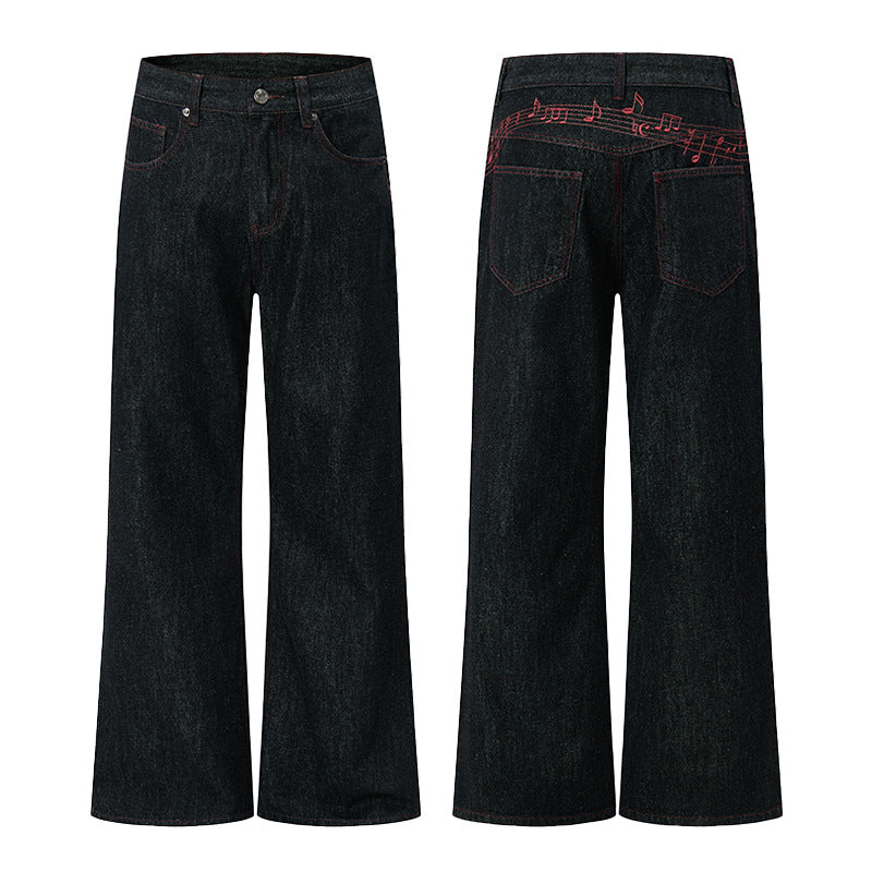 Men's Voluminous Marlene Jeans in Palazzo Cut with Clear Seam Details Mune Fashion