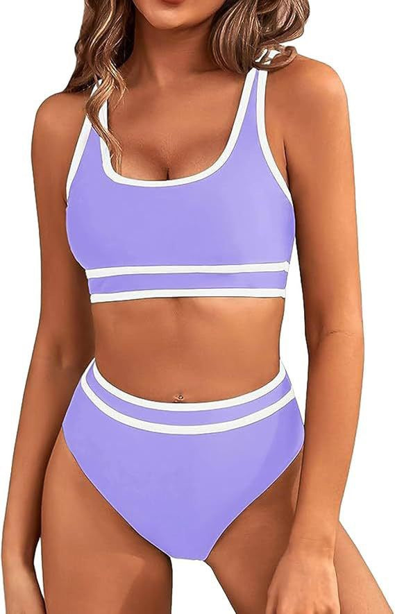 Ladies' Sportive Bikini Set with High Waist Mune Fashion