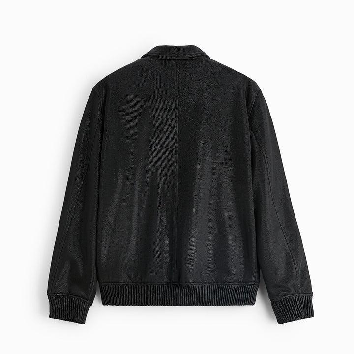 Men's lightweight field jacket made of technical material with applied flap pockets and stand-up collar Mune Fashion