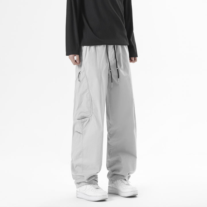Men's Travel Cargo Pants with Elastic Waistband, Drawstring, and Ventilation Panels Mune Fashion
