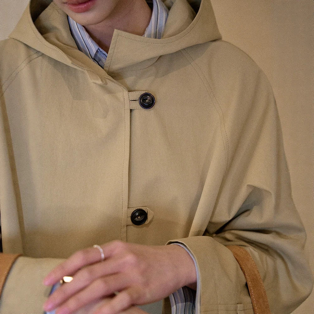 Women's Fashionable Transitional Jacket with Hood Mune Fashion