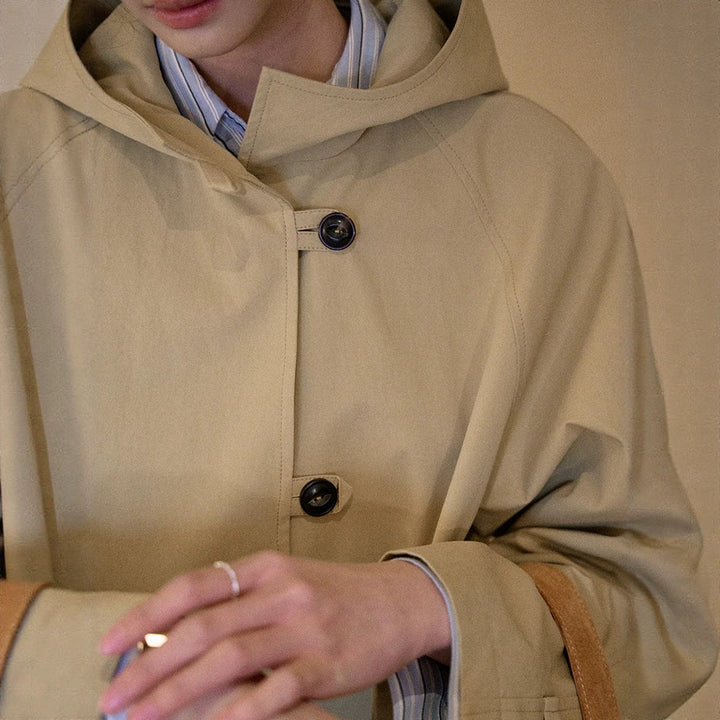 Women's Fashionable Transitional Jacket with Hood Mune Fashion