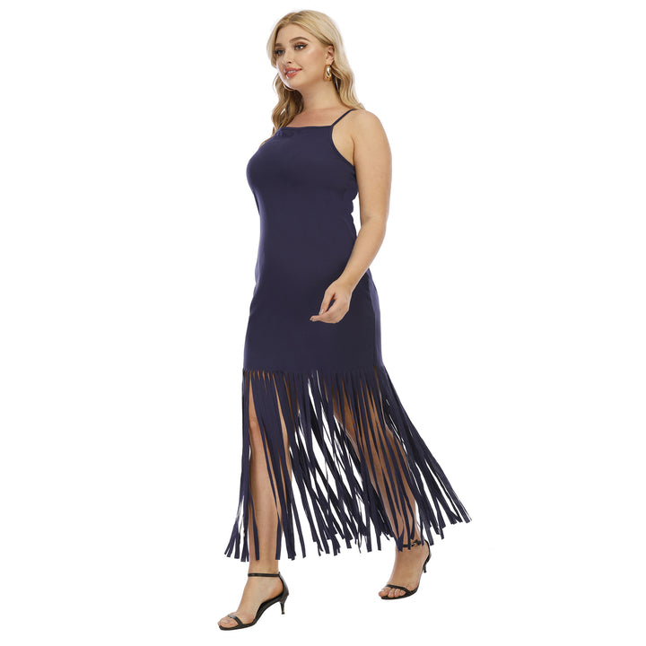 Women's maxi dress with fringed design Mune Fashion
