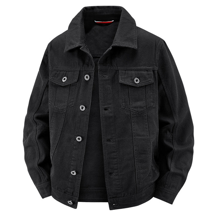 Men's jeans trucker jacket in vintage look with structured seam design and chest pockets Mune Fashion
