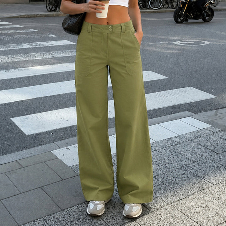 Women's High-Waisted Utility Style Palazzo Pants with Wide Leg Mune Fashion