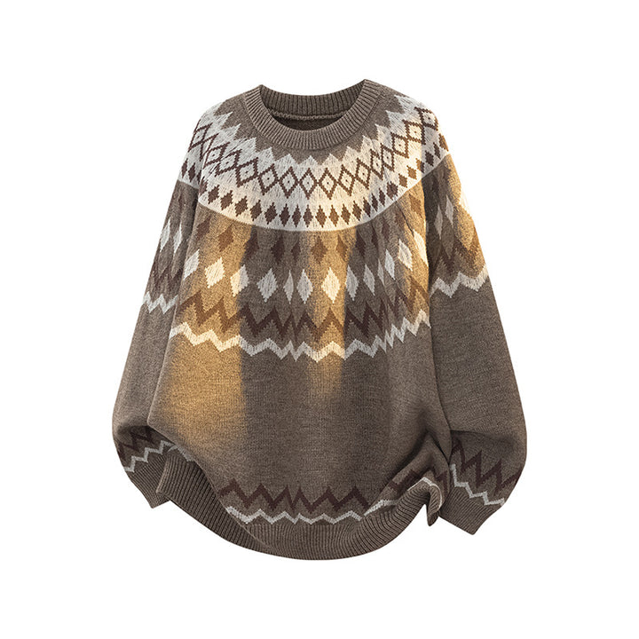 Women's chunky knit sweater with graphic pattern Mune Fashion