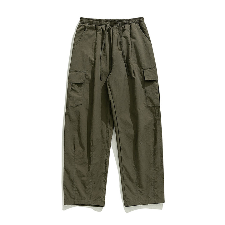 Unisex Locker fit windbreaker cargo pants made of nylon fabric with drawstring waistband Mune Fashion