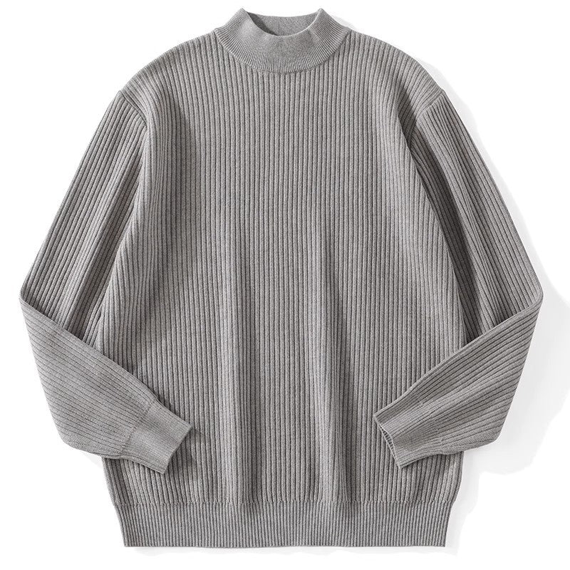 Men's fine knit pullover with stand-up collar Mune Fashion