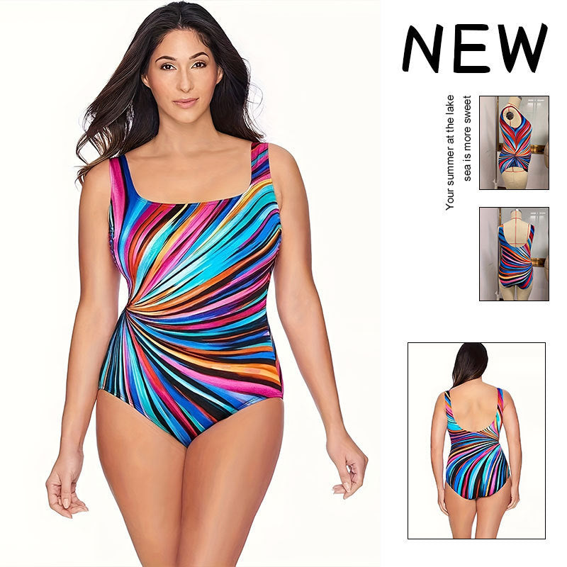 Ladies elegantly cut swimsuit with striking graphic design Mune Fashion