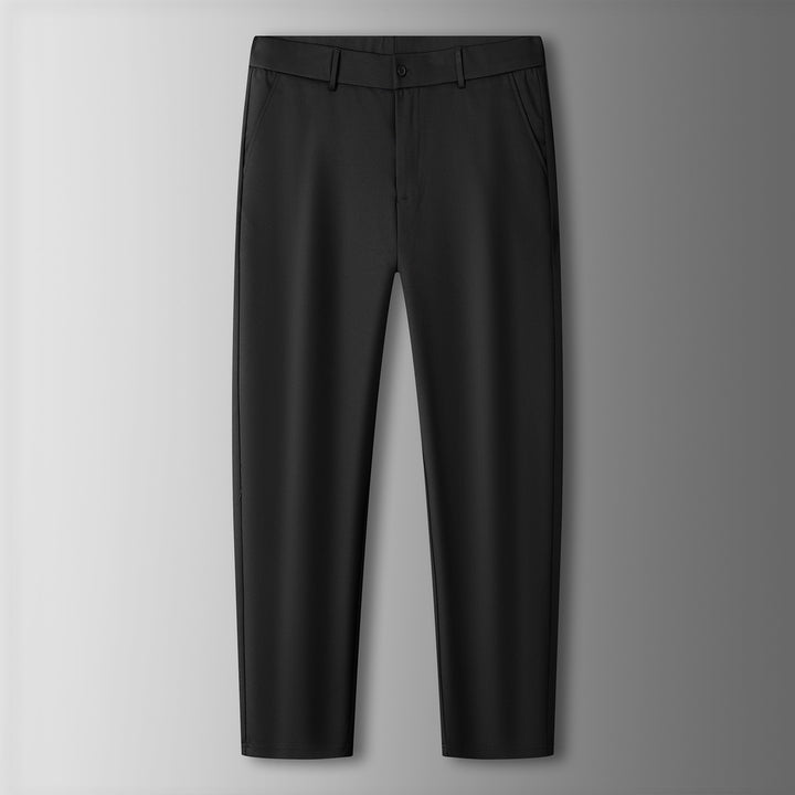 Men Slim Business-Casual Chino Pants with Tapered Leg and Stretch Component Mune Fashion
